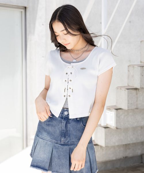 repipi armario 【綿100%】レースアップTEE オフホワイト M ウィメンズインナー レピピアルマリオ 576434 and ST アンドエスティ(旧ドットエスティ) repipi armario 【綿100%】レースアップTEE オフホワイト M ウィメンズインナー レピピアルマリオ 576434 and ST アンドエスティ(旧ドットエスティ)