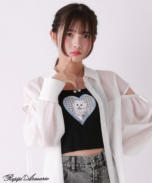 repipi armario 【girly line】ニャンニャンハートキャミ ブラック S ウィメンズインナー レピピアルマリオ 576441 and ST アンドエスティ(旧ドットエスティ) repipi armario 【girly line】ニャンニャンハートキャミ ブラック S ウィメンズインナー レピピアルマリオ 576441 and ST アンドエスティ(旧ドットエスティ)