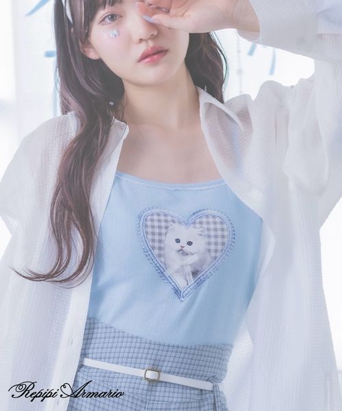 repipi armario 【girly line】ニャンニャンハートキャミ ライトブルー S ウィメンズインナー レピピアルマリオ 576441 and ST アンドエスティ(旧ドットエスティ) repipi armario 【girly line】ニャンニャンハートキャミ ライトブルー S ウィメンズインナー レピピアルマリオ 576441 and ST アンドエスティ(旧ドットエスティ)