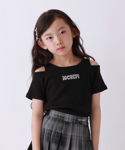 repipi armario 【10C REPIPI】レイヤードオフショルTシャツ ブラック キッズ レピピアルマリオ 578987 and ST アンドエスティ(旧ドットエスティ) repipi armario 【10C REPIPI】レイヤードオフショルTシャツ ブラック キッズ レピピアルマリオ 578987 and ST アンドエスティ(旧ドットエスティ)