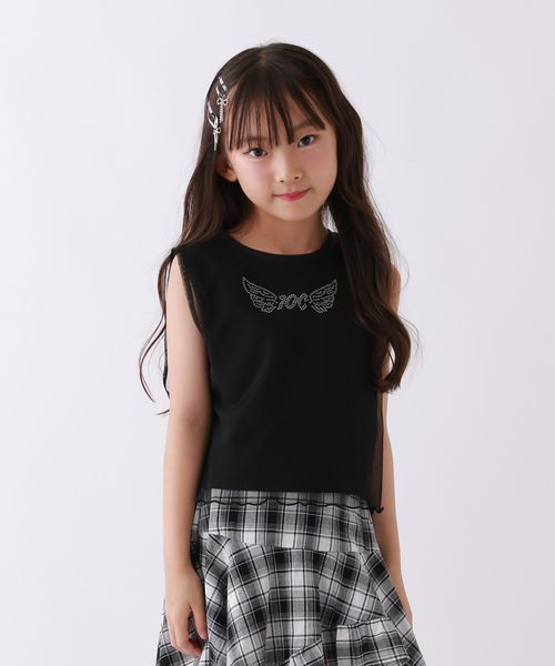 repipi armario 【10C REPIPI】チュールレイヤードタンク ブラック キッズ レピピアルマリオ 580970 and ST アンドエスティ（旧ドットエスティ）