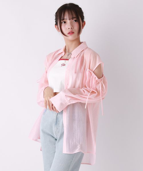 repipi armario 【girly line】カタアキリボンシャツ ピンク S ウィメンズインナー レピピアルマリオ 581356 and ST アンドエスティ(旧ドットエスティ) repipi armario 【girly line】カタアキリボンシャツ ピンク S ウィメンズインナー レピピアルマリオ 581356 and ST アンドエスティ(旧ドットエスティ)