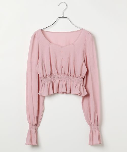 repipi armario 【girly line】ウエストシャーリングブラウス ピンク S ウィメンズインナー レピピアルマリオ 581402 and ST アンドエスティ(旧ドットエスティ) repipi armario 【girly line】ウエストシャーリングブラウス ピンク S ウィメンズインナー レピピアルマリオ 581402 and ST アンドエスティ(旧ドットエスティ)