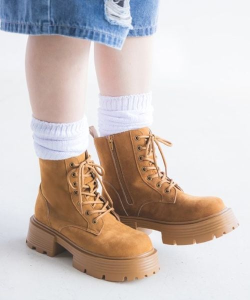 repipi armario 【一部追加予約】アツゾコレースアップブーツ ブラウン S ウィメンズグッズ レピピアルマリオ 584672 and ST アンドエスティ（旧ドットエスティ）