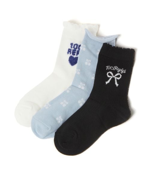repipi armario 【10C REPIPI】【3足セット】ガーリーソックス ライトブルー S キッズ レピピアルマリオ 588106 and ST アンドエスティ（旧ドットエスティ）