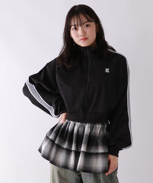 repipi armario ショートトラックジャケット ブラック L ウィメンズインナー レピピアルマリオ 591778 and ST アンドエスティ（旧ドットエスティ）