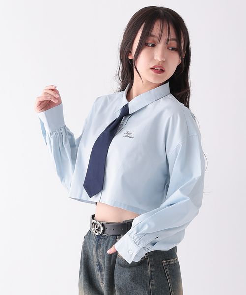 repipi armario ネクタイSETショートシャツ ライトブルー M ウィメンズインナー レピピアルマリオ 594966 and ST アンドエスティ（旧ドットエスティ）