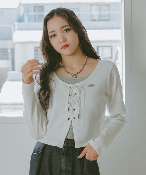 repipi armario 【綿100%】レースアップロングTシャツ オフホワイト M ウィメンズインナー レピピアルマリオ 598108 and ST アンドエスティ(旧ドットエスティ) repipi armario 【綿100%】レースアップロングTシャツ オフホワイト M ウィメンズインナー レピピアルマリオ 598108 and ST アンドエスティ(旧ドットエスティ)