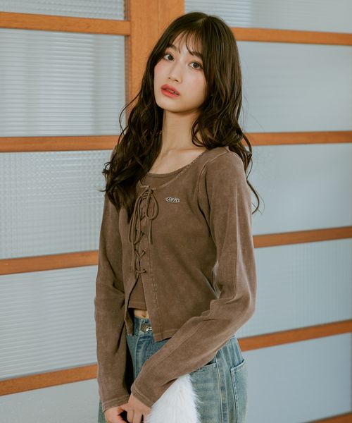 repipi armario 【綿100%】レースアップロングTシャツ ブラウン L ウィメンズインナー レピピアルマリオ 598108 and ST アンドエスティ(旧ドットエスティ) repipi armario 【綿100%】レースアップロングTシャツ ブラウン L ウィメンズインナー レピピアルマリオ 598108 and ST アンドエスティ(旧ドットエスティ)