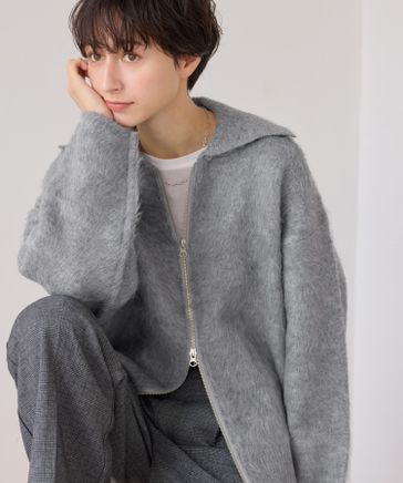 WEB限定】Wジップシャギーニットブルゾン | [公式]ROPE' PICNIC（ロペ