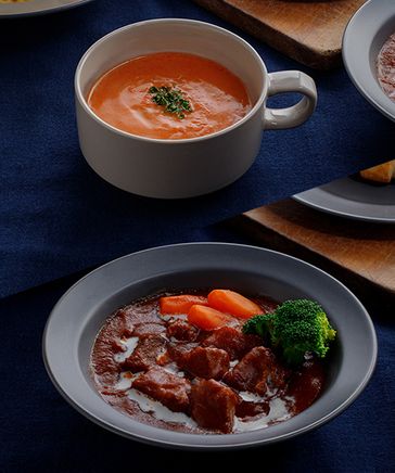 【冷凍食品】特製ビーフシチューと濃厚オマールエビのスープセット