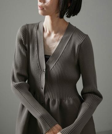 WEB限定】Vネックペプラムカーディガン 2 | [公式]SALON adam et rope