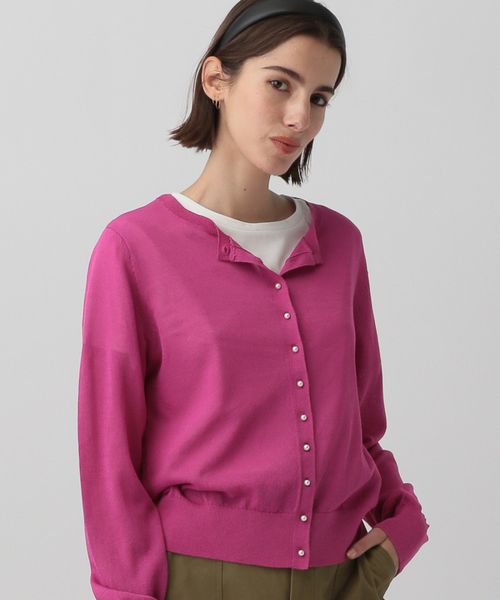 FENNEL パールアクセントシアーカーディガン FENNEL パールアクセント