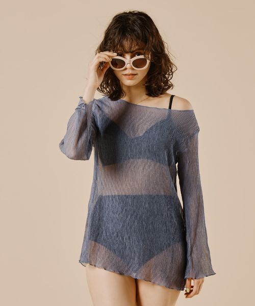 San-ai Resort northerly 【WEB限定】シアー素材トップス3点セット水着 ライトブルー 32インチ ウィメンズグッズ サンアイリゾートノーザリー 596358 and ST アンドエスティ(旧ドットエスティ) San-ai Resort northerly 【WEB限定】シアー素材トップス3点セット水着 ライトブルー 32インチ ウィメンズグッズ サンアイリゾートノーザリー 596358 and ST アンドエスティ(旧ドットエスティ)