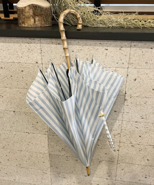 studio CLIP 【晴雨兼用】先染めストライプ日傘 レイン ライトブルー FREE スタジオクリップ 105548 and ST アンドエスティ（旧ドットエスティ）