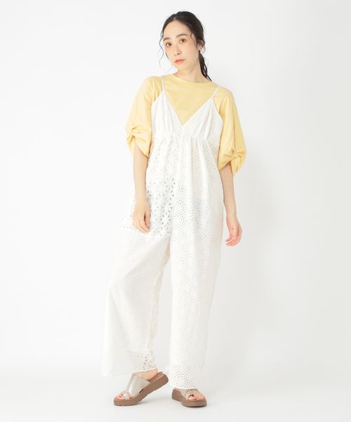 natural by clip / INDIA IS BEAUTIFUL》刺繍パッチワークサロペ natural by clip / INDIA IS BEAUTIFUL》刺繍パッチワークサロペ