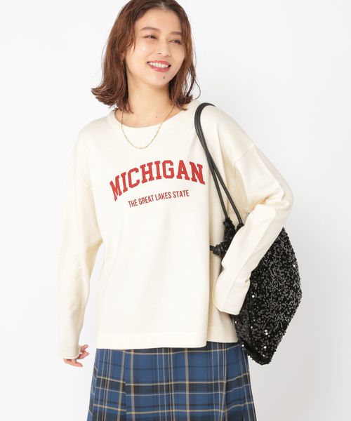 studio CLIP 12ゲージアソートカレッジロゴプルオーバー ライトグレー FREE ウィメンズインナー スタジオクリップ 115477 and ST アンドエスティ（旧ドットエスティ）