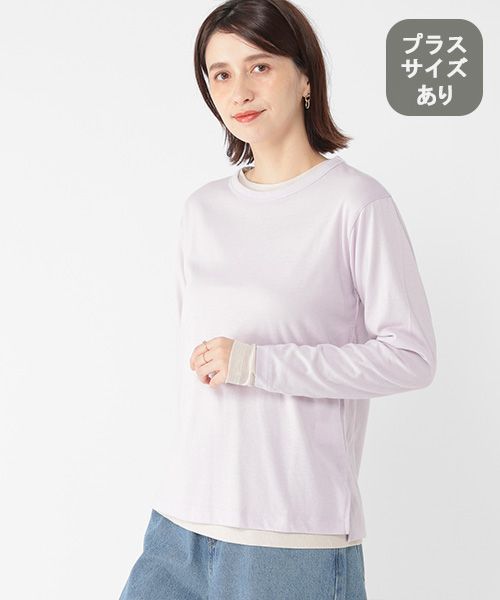 studio CLIP 2枚セットシアーTシャツ[プラスサイズあり] ホワイト M ウィメンズインナー スタジオクリップ 116264 and ST アンドエスティ（旧ドットエスティ）