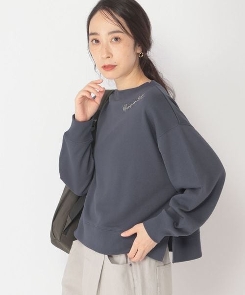 studio CLIP 着丈選べる刺繍スウェット ネイビー M ウィメンズインナー スタジオクリップ 116282 and ST アンドエスティ（旧ドットエスティ）