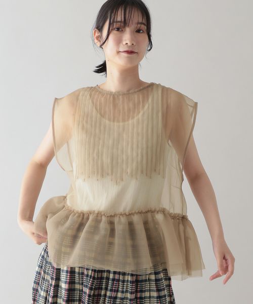 studio CLIP 《natural by clip》シアーペプラムブラウス カーキ FREE Natural by CLIP スタジオクリップ 136549 and ST アンドエスティ(旧ドットエスティ) studio CLIP 《natural by clip》シアーペプラムブラウス カーキ FREE Natural by CLIP スタジオクリップ 136549 and ST アンドエスティ(旧ドットエスティ)