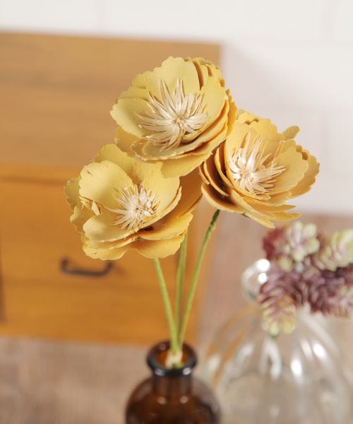 studio CLIP ウッドフラワーブーケ インテリアデコール イエロー FREE スタジオクリップ 143143 and ST アンドエスティ（旧ドットエスティ）