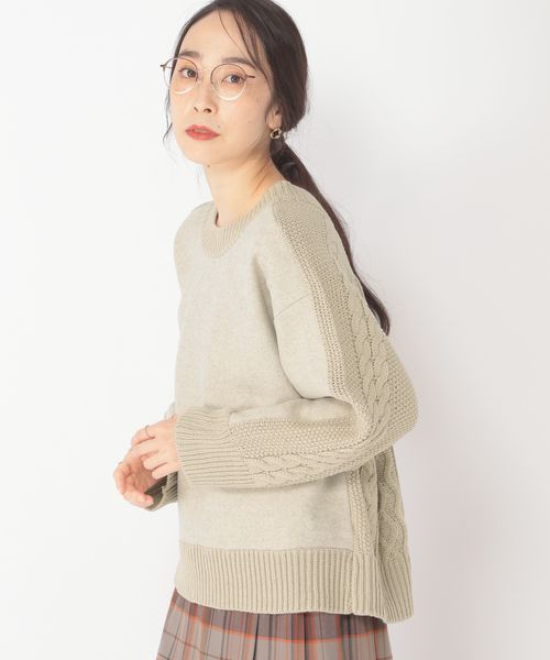 studio CLIP 5ゲージドッキングダブルフロントプルオーバー ブラウン FREE ウィメンズインナー スタジオクリップ 143187 and ST アンドエスティ（旧ドットエスティ）