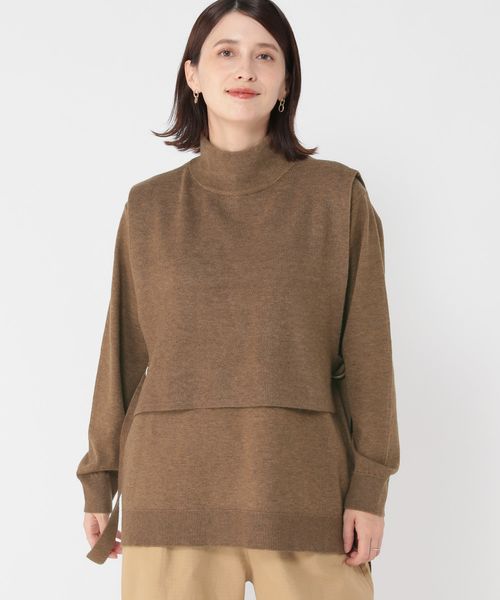 studio CLIP 12ゲージベスト×レイヤードプルオーバー ライトベージュ FREE ウィメンズインナー スタジオクリップ 148334 and ST アンドエスティ（旧ドットエスティ）