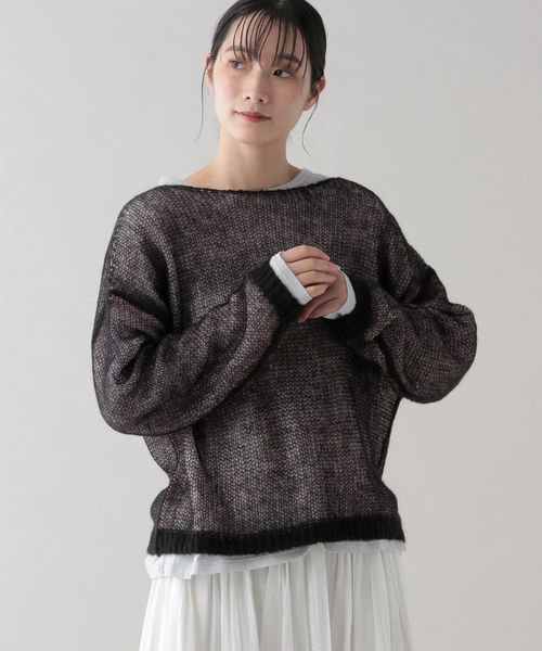 studio CLIP 《natural by clip》3ゲージリバーカラープルオーバー シルバー FREE Ｎａｔｕｒａｌ ｂｙ ＣＬＩＰ スタジオクリップ 150533 and ST アンドエスティ（旧ドットエスティ）