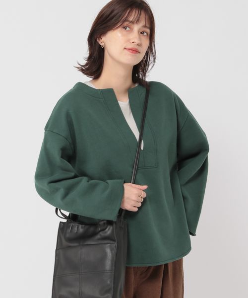 studio CLIP スリットネックプルオーバー グリーン FREE ウィメンズインナー スタジオクリップ 152421 and ST アンドエスティ(旧ドットエスティ) studio CLIP スリットネックプルオーバー グリーン FREE ウィメンズインナー スタジオクリップ 152421 and ST アンドエスティ(旧ドットエスティ)