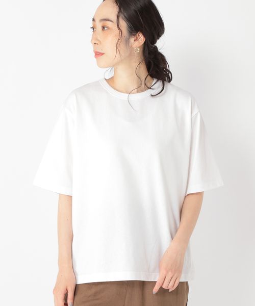 接触冷感/UVカット/しわになりにくい】USAコットンベーシックTシャツ2