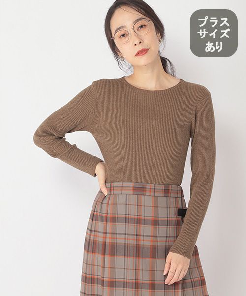 studio CLIP 【3シーズンシリーズ】12ゲージライトリブプルオーバー[プラスサイズあり] ブロンズ M ウィメンズインナー スタジオクリップ 221139 and ST アンドエスティ（旧ドットエスティ）