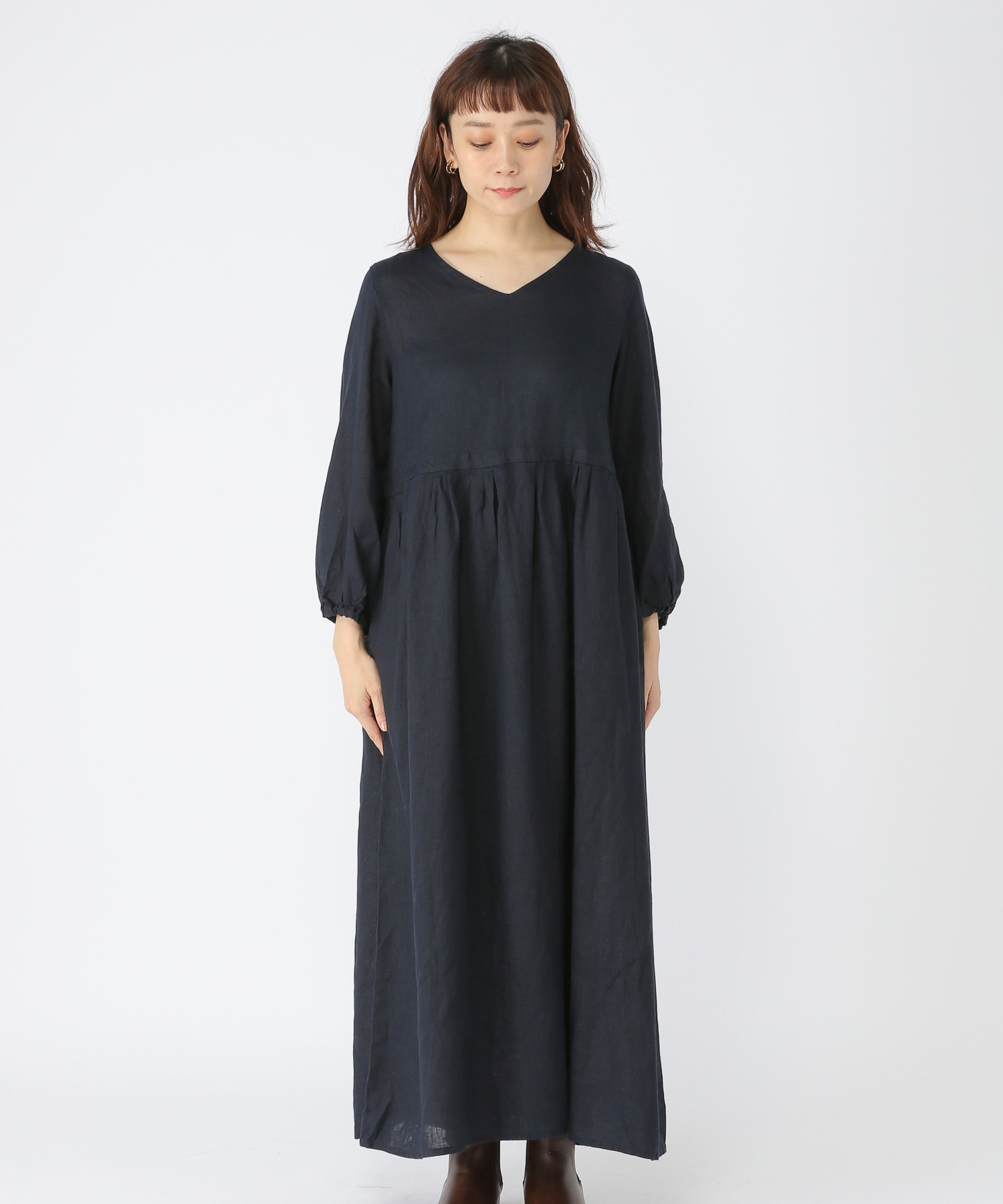 《fog linen work》クロエワンピース F