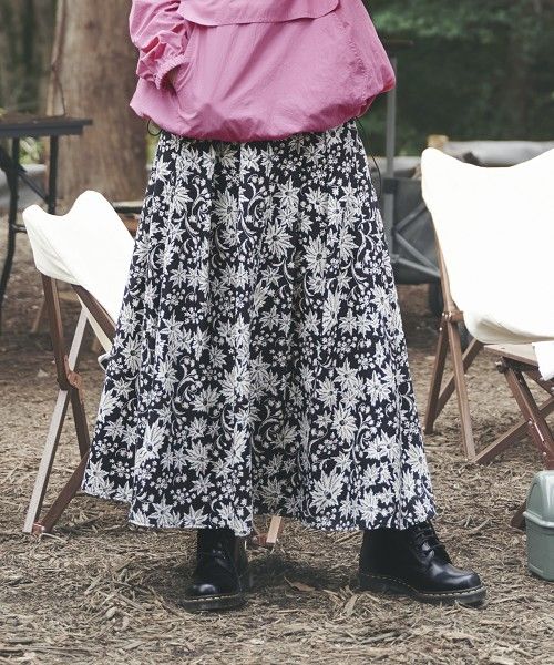 【UVカット】レジャープリントスカート