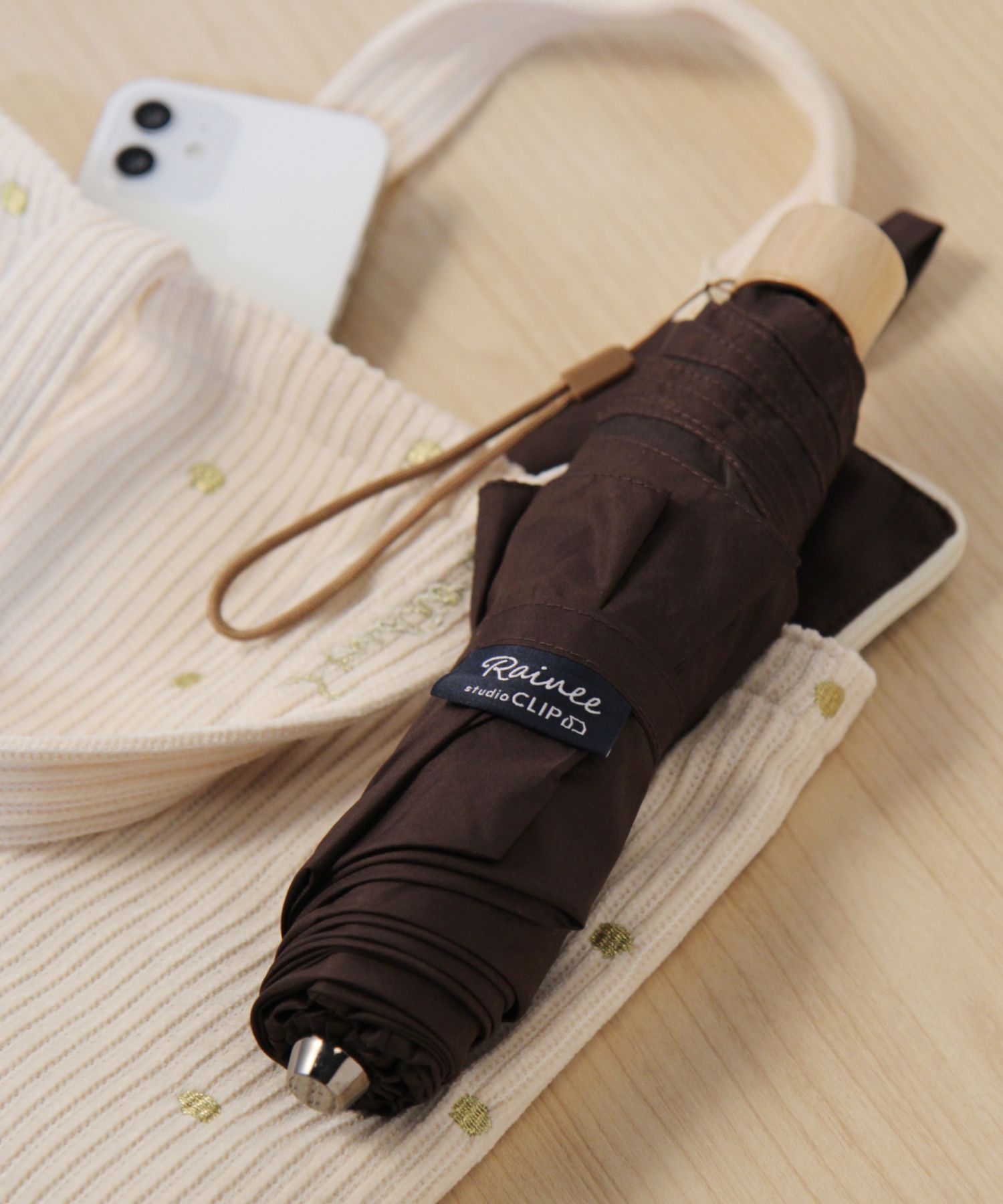 【晴雨兼用】ロゴ刺繍折り畳み傘 [公式]スタディオクリップ（studio CLIP）通販