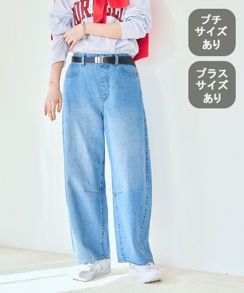 セール】起毛カーブパンツ[プチ・プラスサイズあり]（その他