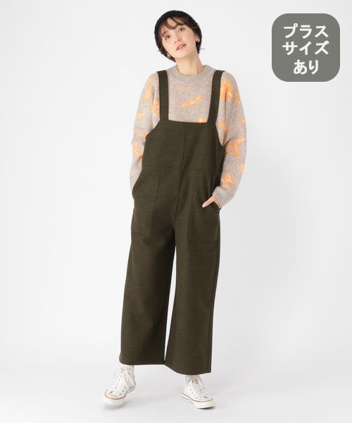 studio CLIP 起毛オールインワン[プラスサイズあり] カーキ FREE ウィメンズワンピース＆チュニック スタジオクリップ 250823 and ST アンドエスティ（旧ドットエスティ）