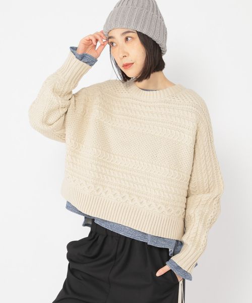 studio CLIP 杢ミニ裏毛プルオーバー ネイビー FREE ウィメンズインナー スタジオクリップ 284398 and ST アンドエスティ（旧ドットエスティ）