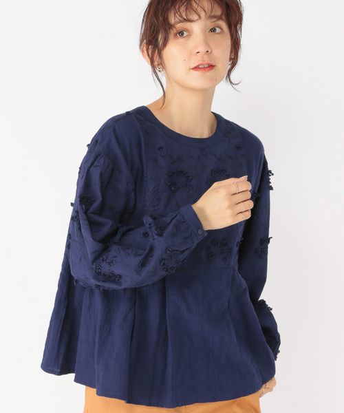 studio CLIP 【一部店舗限定】3D刺繍ロングスリーブブラウス ネイビー FREE ウィメンズインナー スタジオクリップ 286830 and ST アンドエスティ(旧ドットエスティ) studio CLIP 【一部店舗限定】3D刺繍ロングスリーブブラウス ネイビー FREE ウィメンズインナー スタジオクリップ 286830 and ST アンドエスティ(旧ドットエスティ)