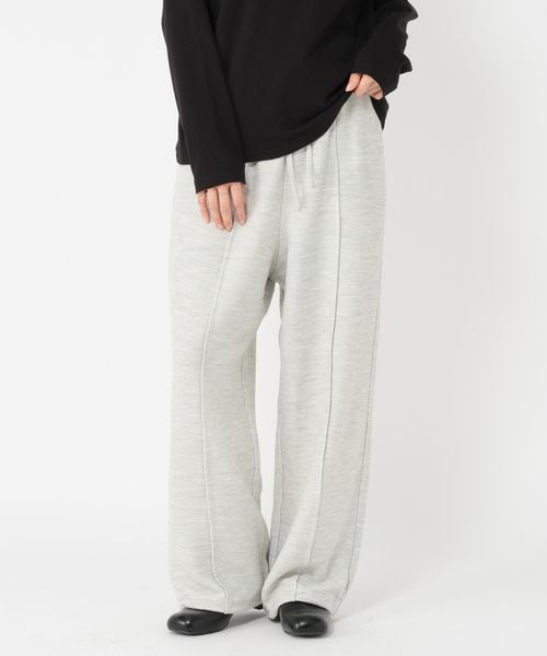 studio CLIP 裏毛ライクニットイージーパンツ[プチサイズあり] ベージュ FREE ウィメンズボトムス スタジオクリップ 288860 and ST アンドエスティ（旧ドットエスティ）