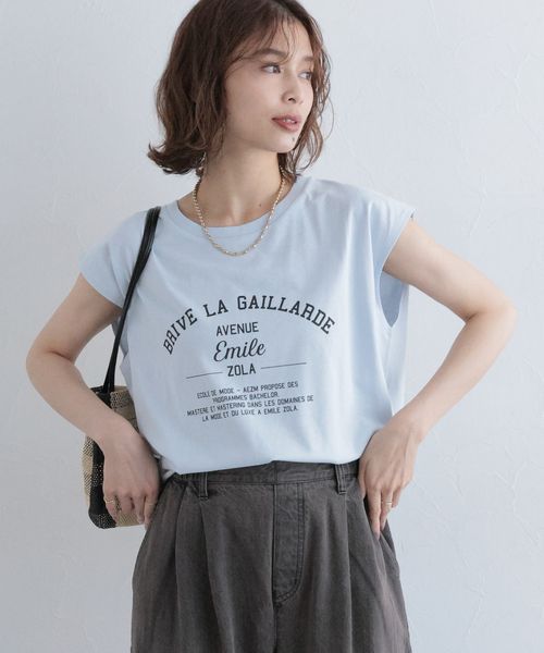 studio CLIP アソートロゴノースリーブTシャツ ライトブルー FREE ウィメンズインナー スタジオクリップ 289225 and ST アンドエスティ(旧ドットエスティ) studio CLIP アソートロゴノースリーブTシャツ ライトブルー FREE ウィメンズインナー スタジオクリップ 289225 and ST アンドエスティ(旧ドットエスティ)