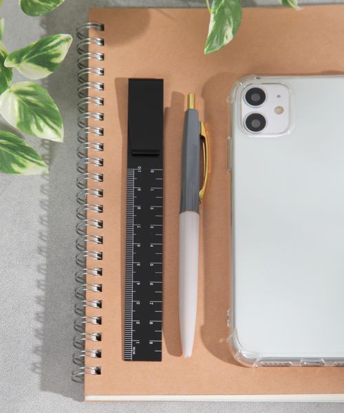 studio CLIP クリップルーラー[HIGHTIDE] ステーショナリー シルバー FREE スタジオクリップ 289655 and ST アンドエスティ（旧ドットエスティ）