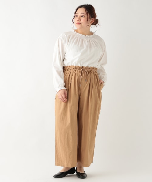 LAKOLE 麻×絹　ワイドパンツ