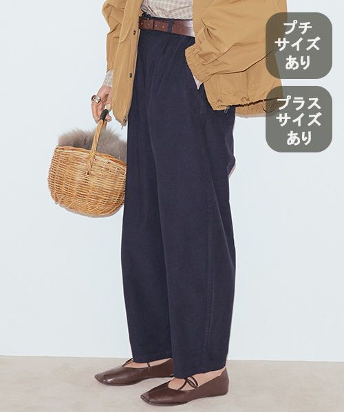 studio CLIP やわらかストレッチカーブイージーパンツ[プチ・プラスサイズあり] ネイビー FREE ウィメンズボトムス スタジオクリップ 290710 and ST アンドエスティ（旧ドットエスティ）