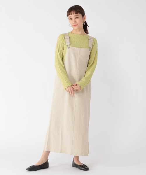綿麻マキシジャンパースカート [公式]スタディオクリップ（studio CLIP）通販