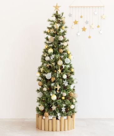 スタディオクリップ　クリスマスツリー120cm箱は保管中に少し劣化しています