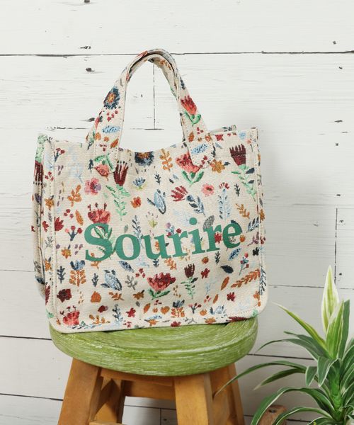 studio CLIP ジャガードトートバッグ S ロゴグッズ ライトグレー FREE スタジオクリップ 303913 and ST アンドエスティ（旧ドットエスティ）