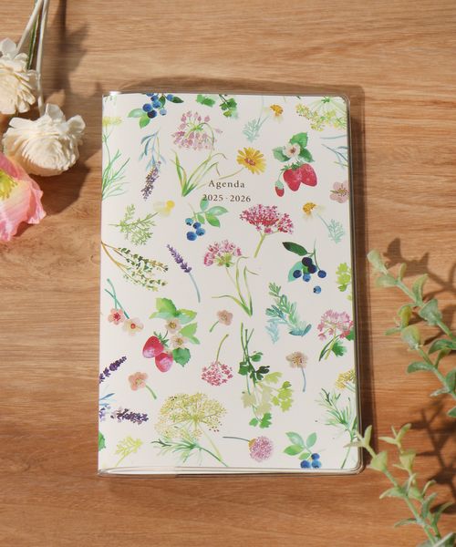 studio CLIP [2025年度]コンパクト マンスリーダイアリー ステーショナリー ホワイト FREE スタジオクリップ 322962 and ST アンドエスティ（旧ドットエスティ）