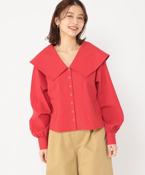 studio CLIP BIGカラーリングブラウス レッド FREE Natural by CLIP スタジオクリップ 325413 and ST アンドエスティ(旧ドットエスティ) studio CLIP BIGカラーリングブラウス レッド FREE Natural by CLIP スタジオクリップ 325413 and ST アンドエスティ(旧ドットエスティ)