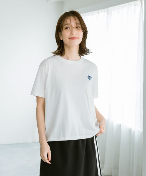 studio CLIP GUNG HO ロゴ刺繍Tシャツ ライトグレー M ウィメンズインナー スタジオクリップ 327666 and ST アンドエスティ(旧ドットエスティ) studio CLIP GUNG HO ロゴ刺繍Tシャツ ライトグレー M ウィメンズインナー スタジオクリップ 327666 and ST アンドエスティ(旧ドットエスティ)