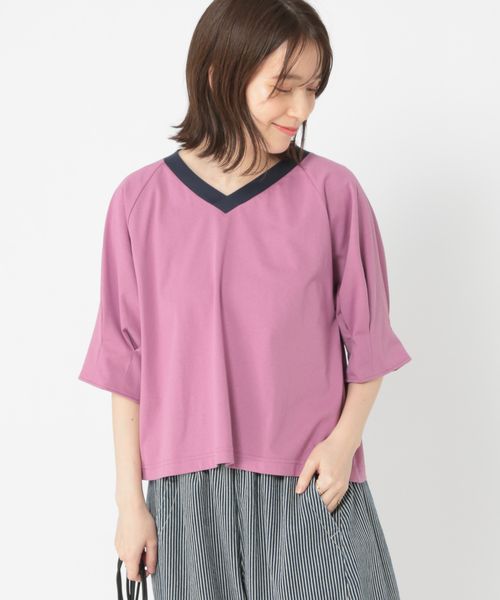studio CLIP 【WEB/一部店舗限定商品】USAコットンダーツスリーブリンガーVネックT パープル FREE ウィメンズインナー スタジオクリップ 327672 and ST アンドエスティ(旧ドットエスティ) studio CLIP 【WEB/一部店舗限定商品】USAコットンダーツスリーブリンガーVネックT パープル FREE ウィメンズインナー スタジオクリップ 327672 and ST アンドエスティ(旧ドットエスティ)